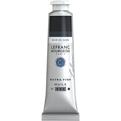 Image of Lefranc Bourgeois, oil based paint, Mars Black, 40ml