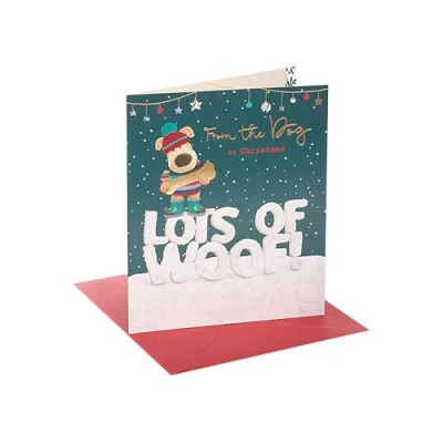 Image of Boofle From The Dog Lots Of Woof Cute Christmas Greeting Card