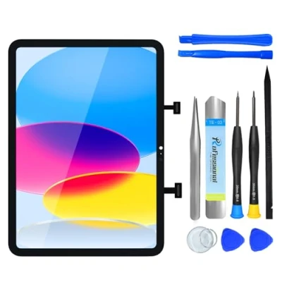 Image of NB+ Screen Replacement For iPad 10th Generation 10.9&quot; Touch Digitizer 2022 Pre Installed Adhesive Black Model A2696 A2757 A2777 with Tools