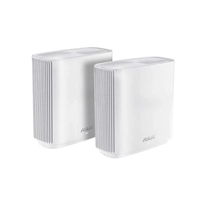 Image of ASUS AC3000 Tri band Whole Home Mesh WiFi System Coverage up to 5,400 Sq. ft. / 4+ rooms, 3Gbps WiFi, life time free network security &amp; parental controls, 4X gigabit ports, 3 SSIDsTBD, White