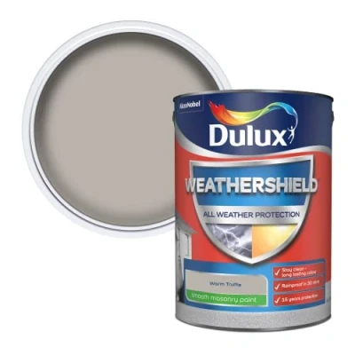 Image of Dulux Weathershield Smooth Masonry Paint Warm Truffle 5L