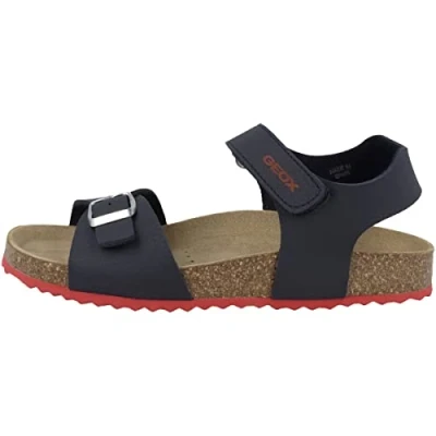 Image of Geox Ghita BOY Sandals for kids, Size: 7K, Navy/red High quality imitation leather