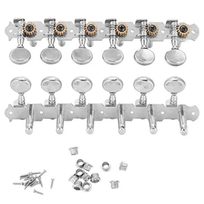 Image of Bnineteenteam Acoustic Guitar Machine Heads, 12 PCS String Tuning Pegs Zinc Alloy Heads Guitars Accessory Musical Instrument Accessories