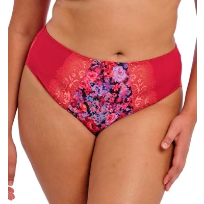 Image of Elomi Women&#039;s Morgan Leg High Waist Brief Bikini Style Underwear, Sunset Meadow, XXL Plus