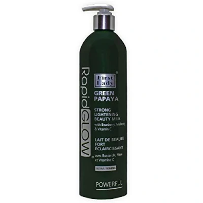 Image of First Lady Rapid Glow Green Papaya Strong Skin Lightening Beauty Lotion 500ml with Bearberry, Mulberry &amp; Vitamin C