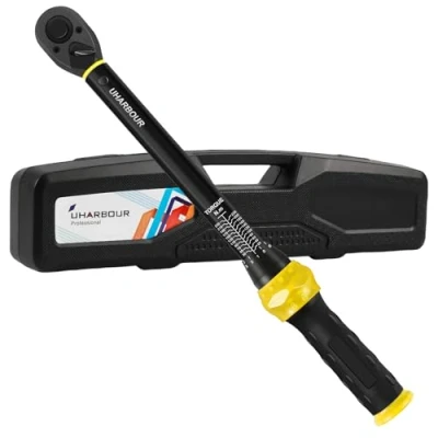 Image of Uharbour Torque Wrench 1/2, Car 20 230 Nm, Dual Direction 1 Nm Adjustment with Lock, ±3% Error Accuracy 72 Teeth