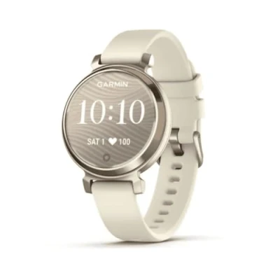 Image of Garmin Lily 2, Stylish Small Smartwatch and Fitness Tracker with Hidden Display, Patterned Lens , Bright Touchscreen Display up to 5 days battery life, Coconut
