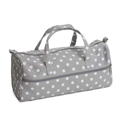 Image of Hobbygift MR4698_ Value: Knitting Bag: Grey Spot, Cotton Blend, 15 x 42 17.5 cm
