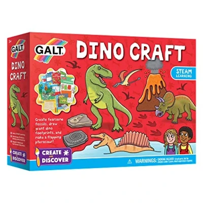 Image of Galt Toys, Create and Discover Dino Craft, Craft Kits for Kids, Ages 5 Years Plus