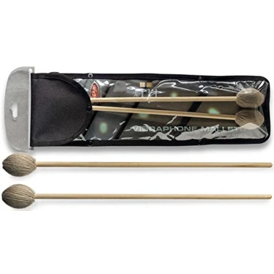 Image of Stagg 15159 42 cm 16.5 Inch Rattan Vibraphone Mallet with Soft Wool Wrapped Head (Pack of 2)