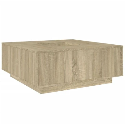 Image of vidaXL Coffee Table Sonoma Oak Square Tea/Couch/End Engineered Wood Versatile Living Room/Bedroom Side 100x100x40 cm