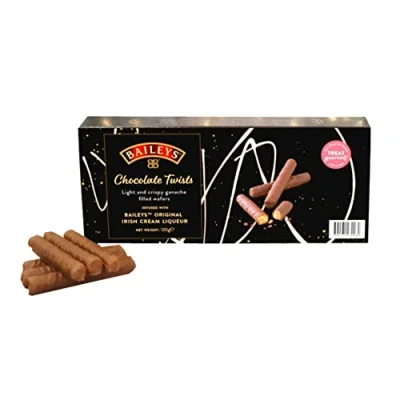 Image of Baileys Chocolate Twists Gift Box Light and Crispy Coated Wafers Fingers Infused With Ganache Great For Lovers