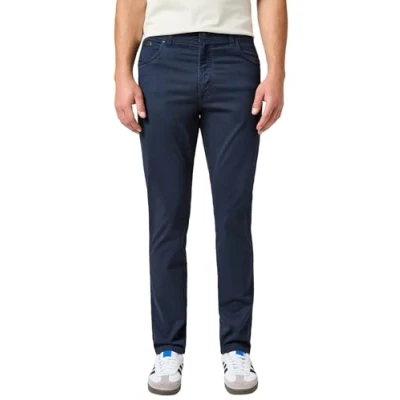 Image of Wrangler Herren Texas Slim Pants, Dark Navy, 32 W/30 L
