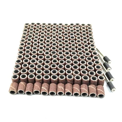 Image of Merryland Sanding Drum Sander for Dremel 184pcs, Band Sleeve 120# 6mm 180pcs and Mandrel 4pcs Mini Rotary Tool Accessory Electric Power DIY, RMTA184C4