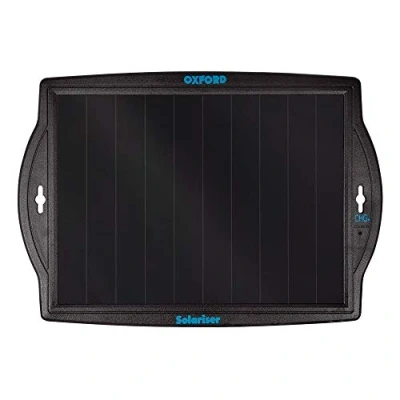 Image of Oxford products OF949 Solariser. Solar battery charger for maintaining 12Volt Automotive batteries. Motorcycles Quads Jet Ski Motor Bikes, Black,M