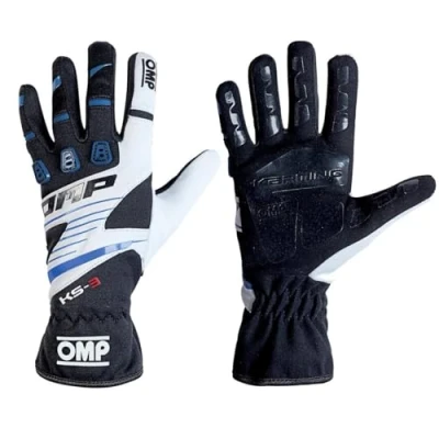 Image of OMP ompkk02743e175l KS 3 Gloves MY2018 Black/W./Blue sz L