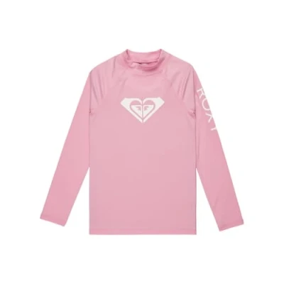 Image of Roxy Whole Hearted Long Sleeve Upf 50 Rash Vest For Girls 6 16