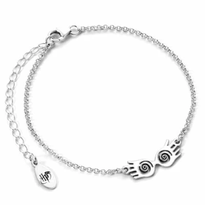 Image of Harry Potter Sterling Silver Luna Specs Charm Bracelet