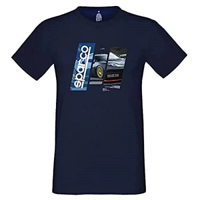 Image of Sparco s01215bm4 X L Track T Shirt, Navy, Size XL