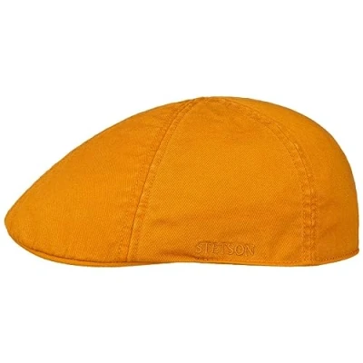 Image of Stetson Texas Cotton Flat Cap with UV Protection 40+ Peaked Ivy Solid Color for Spring/Summer Terracotta M (56 57 cm)