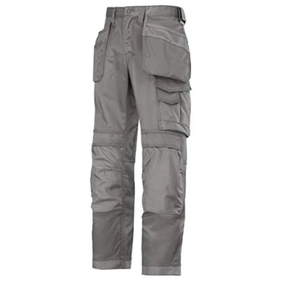 Image of Snickers Craftsmen Holster Pockets Trousers, Canvas+ Grey/Grey Waist 33&quot; Inside leg 32&quot;