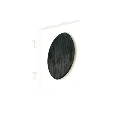 Image of Ex Pro Brush Filled Aperture Module Cable Tidy (50 x 50mm) Oulet Socket for Wall Plate Frame Faceplate 1 Pack