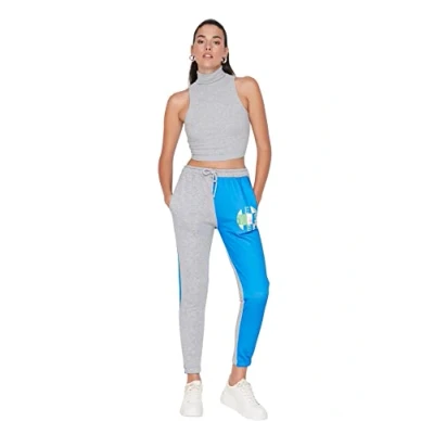 Image of Trendyol Women Normal Waist Skinny fit Jogger Sweatpants Navy Blue