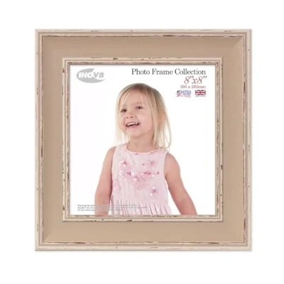 Image of Inov8 British Made Picture/Photo Frame, Square 8x8 inch, Large Washed Soft Stone