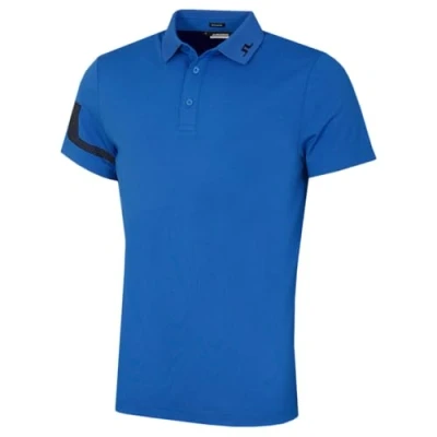 Image of J.Lindeberg Mens Heath Regular Fit Polo Shirt Nautical Blue S