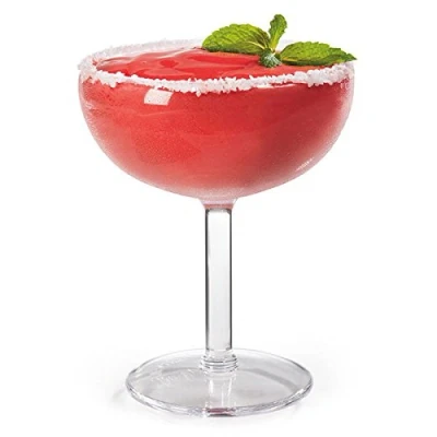 Image of bar@drinkstuff SAN Coupe Margarita Glasses 16oz / 460ml Set of 4 Plastic Cocktail and Champagne