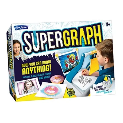 Image of John Adams SuperGraph Drawing Station: Now you can draw anything! Arts &amp; crafts Ages 8+, Red