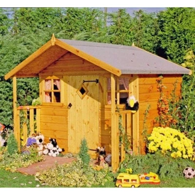 Image of 6&#039; x 5&#039;6 Shire Cubby Childrens/ Kids Wooden Garden Playhouse
