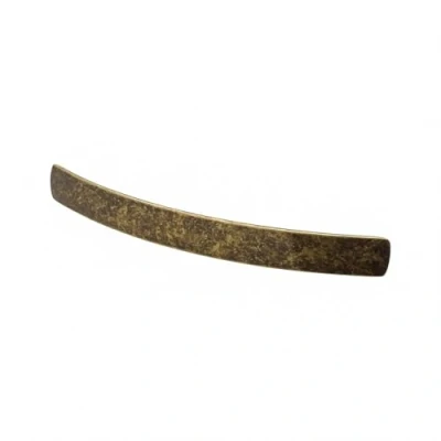 Image of Decoranddecor Loch Cupboard Handles Bow Shape Kitchen Curved Drawer Cabinet Door Modern Pulls 128mm Hole Centre, Antique Brass