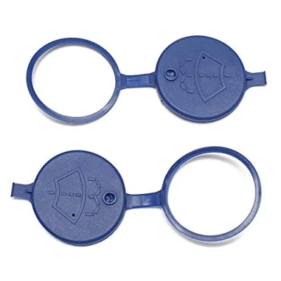 Image of Bottle Cap, 2Pcs Windshield Wiper Washer Flui d Reservoir Tank Cap Compatible with Peugeot Citroen Blue