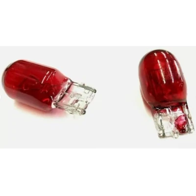 Image of MSA Motorsport 2 x 582 7440 W21/5W RED Halogen Bulb Stop Brake Tail DRL Car Van T20 382w Bulbs