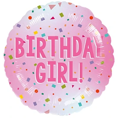 Image of Amscan 9913842 Birthday Girl Std Foil Balloon