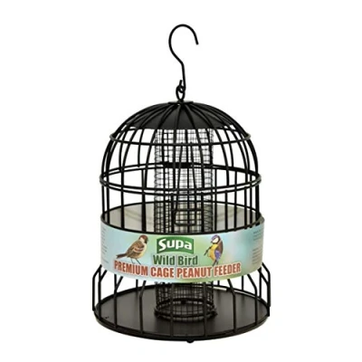 Image of Supa Premium Wild Bird Cage Peanut Feeder, Deters Squirrels and Larger Birds Such As Doves &amp; Pigeons