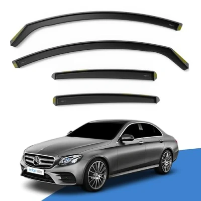 Image of EdgeVisors Wind Deflectors Set Fits: Mercedes E Class W213 2016 2022 4 Door Saloon 4pc