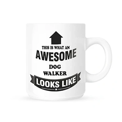 Image of This Is What An Awesome Dog Walker Looks Like Tea/Coffee Mug/Cup Great Gift Idea