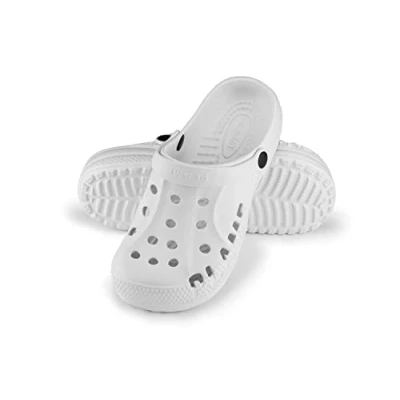 Image of ESTRO Garden Clogs for Men Shoes Women Mens Gardening Plastic A78 (5 UK, White)
