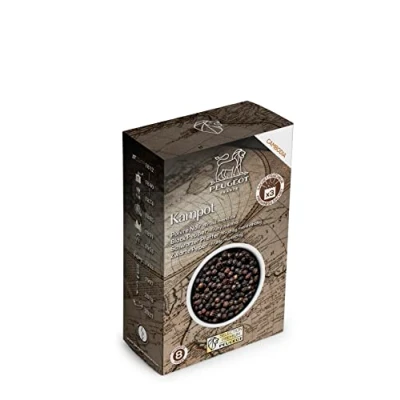 Image of PEUGEOT Premium Spices Selection Kampot Black Pepper Fruity &amp; Minty Intensity 8 Origin Cambodia Innovation Triple Protection Freshness Sachets 3x20g