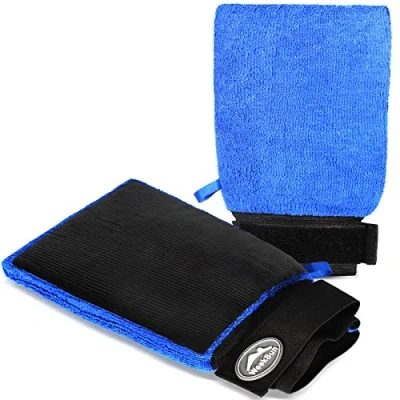 Image of 2 Pack Clay Mitt, WEEKSUN Mitt for Car Detailing With Elastic Strap Veicer0, Bars Auto Scratch free Safe Eraser Cars Paint Polishing Bar Tool