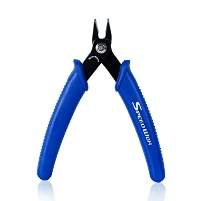 Image of SPEEDWOX 5 Inches Flush Cut Wire Cutters Small Cutter Pliers Diagonal Side Cutting Plier Mini Electronic Scissors Micro Shear Internal Spring Precision Fine Jewelry Making Tool