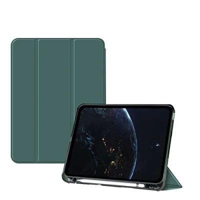 Image of BXGH iPad 10.2 Case 9. Generation 2021/ 8. 2020/ 7. 2019 Case, Slim Stand Hard Back Shell Protective Smart Cover for Zoll Dunkelgrün
