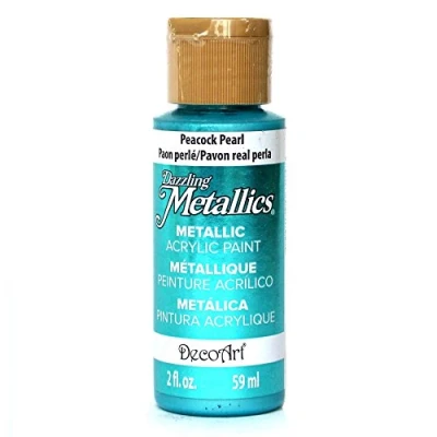Image of DecoArt Acrylic Paint for Arts and Crafts, Peacock Pearl, 59 ml (Pack of 1)