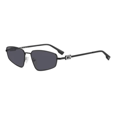 Image of Sunglasses Dsquared2 Icon 0015/s col. 807/ir Uomo Geometrica Nero