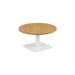 Image of Vivace 800mm Low Table Oak Top and White Legs Ref CH2693WHNO