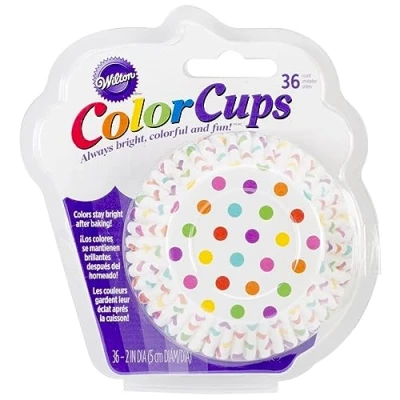 Image of Wilton 0266131 36 Pieces Dotted Standard Colorcup, Rainbow