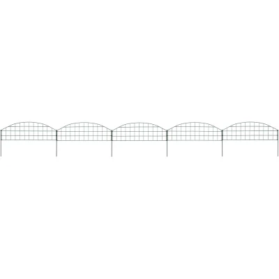 Image of vidaXL Arched Garden Fence Set 77.3x26 cm Green
