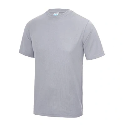 Image of Just Cool Mens Performance Plain T Shirt (L) (Heather Grey)